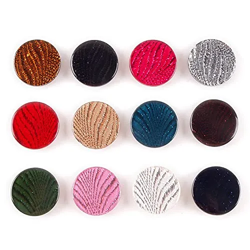 10 Pcs Round Resin Buttons Striped Buttons for Overcoat Sewing Accessories (Yellow, 21mm)