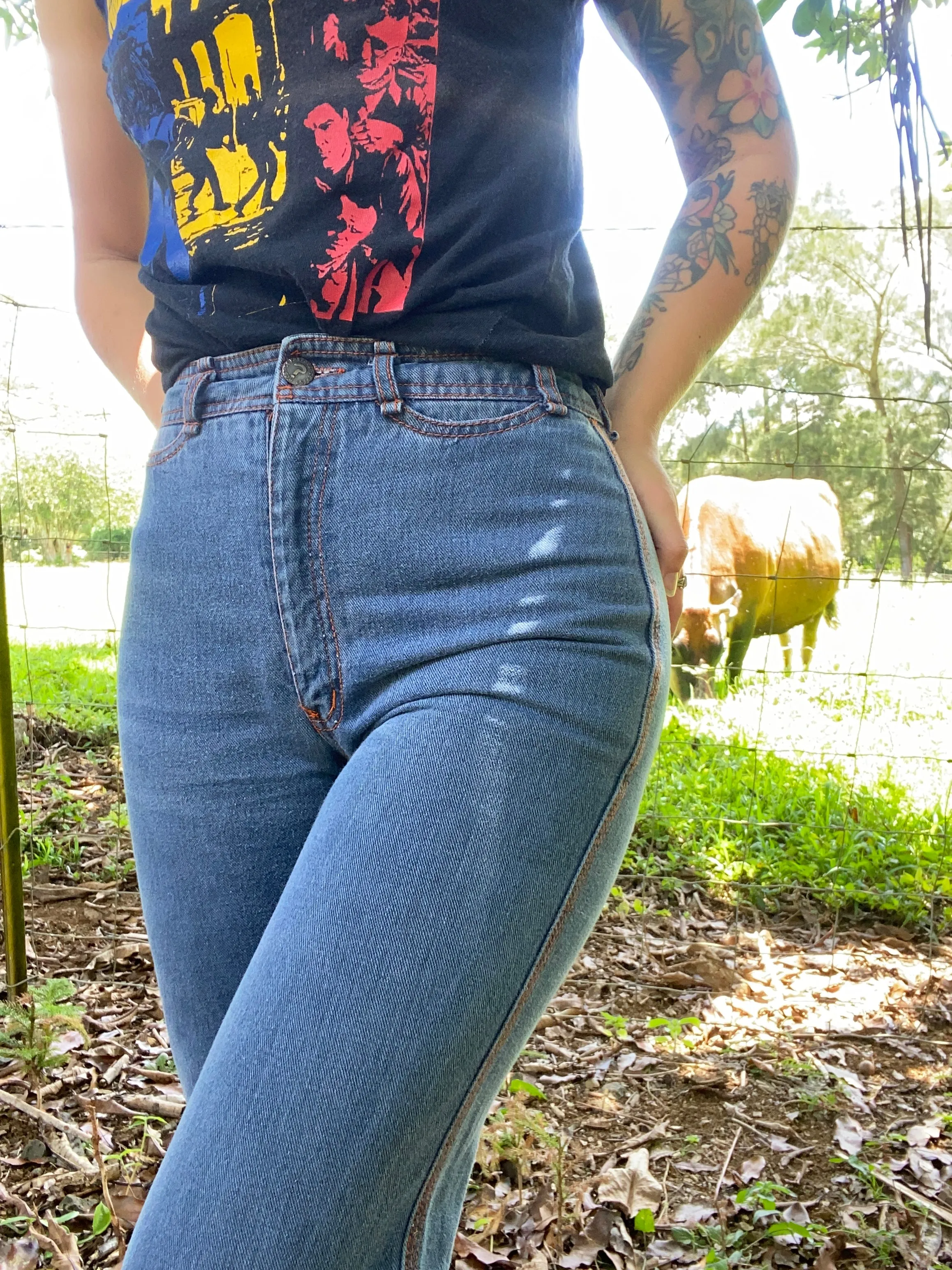1980s N’est-Ce Pas? Straight leg denim 25 x 36