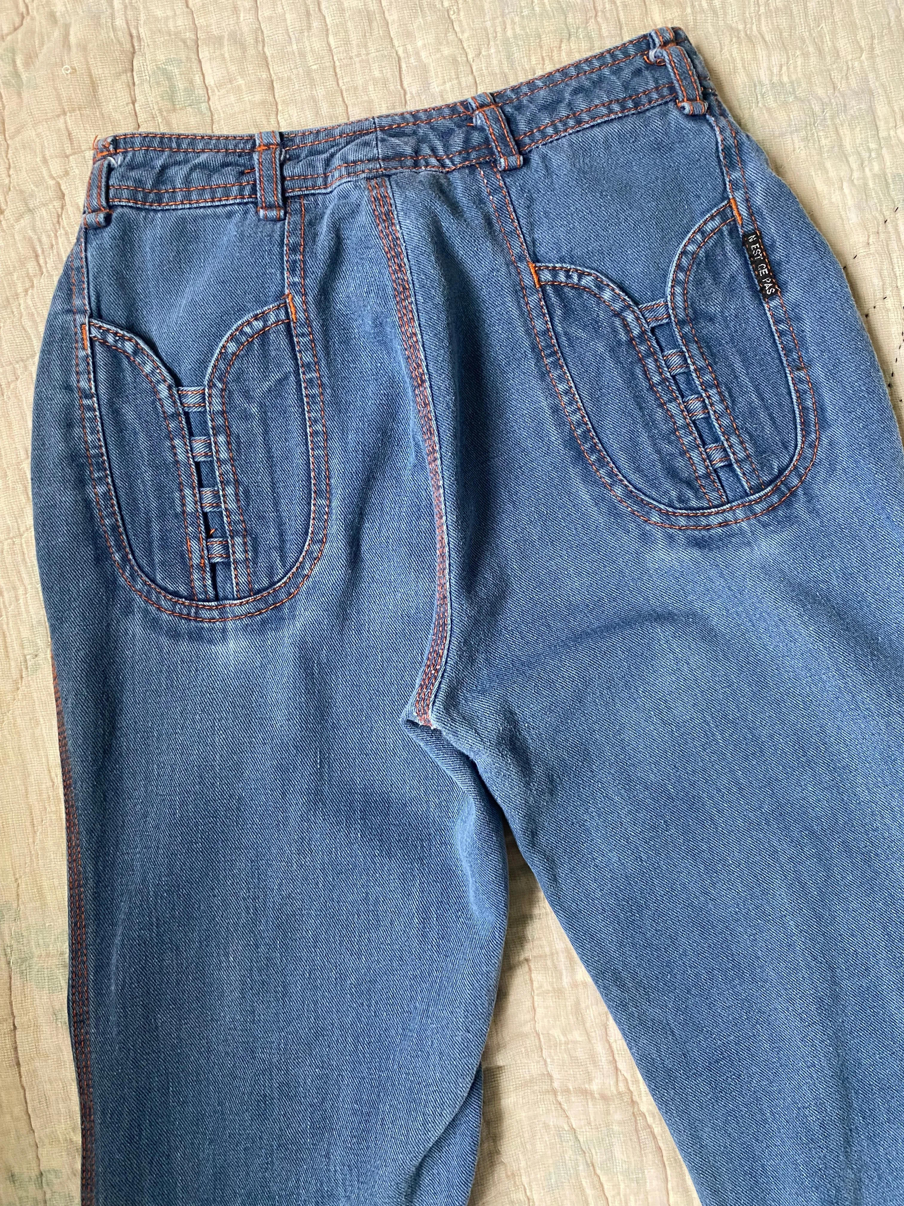 1980s N’est-Ce Pas? Straight leg denim 25 x 36