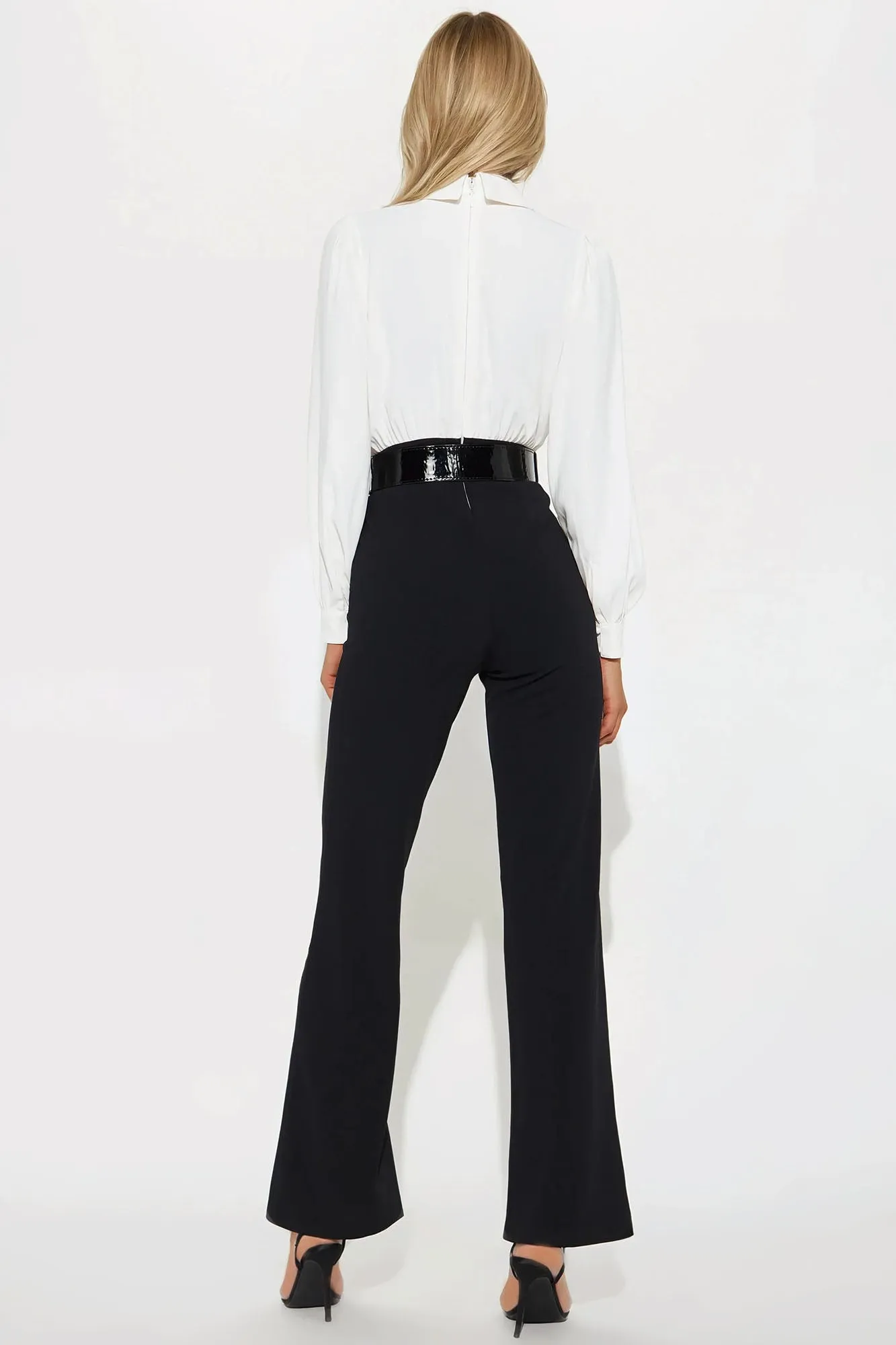 All Facts Jumpsuit - White/Black