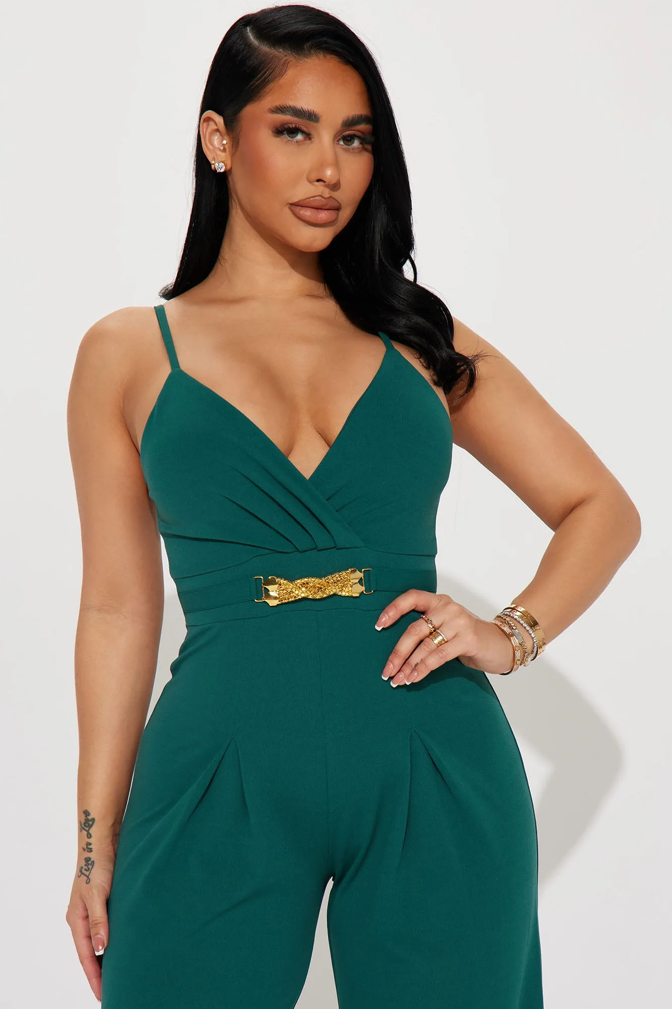 Around The Block Jumpsuit - Hunter