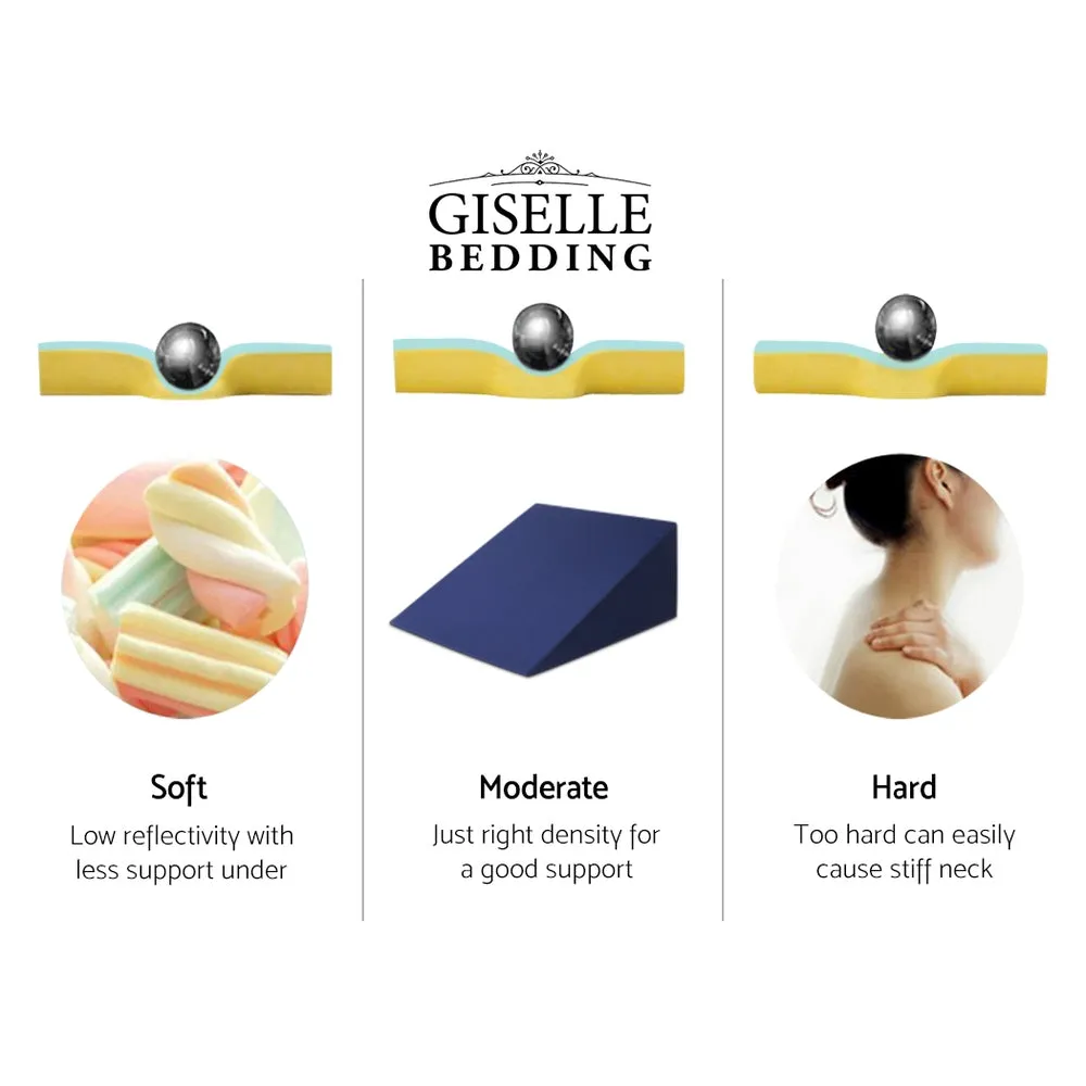 Cool Gel Memory Foam Wedge Pillow Set | Giselle Bedding