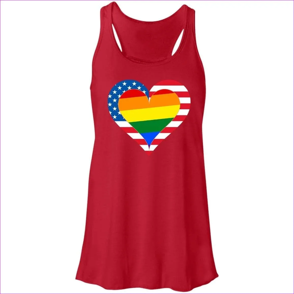 Country & Pride Love Flowy Racerback Tank