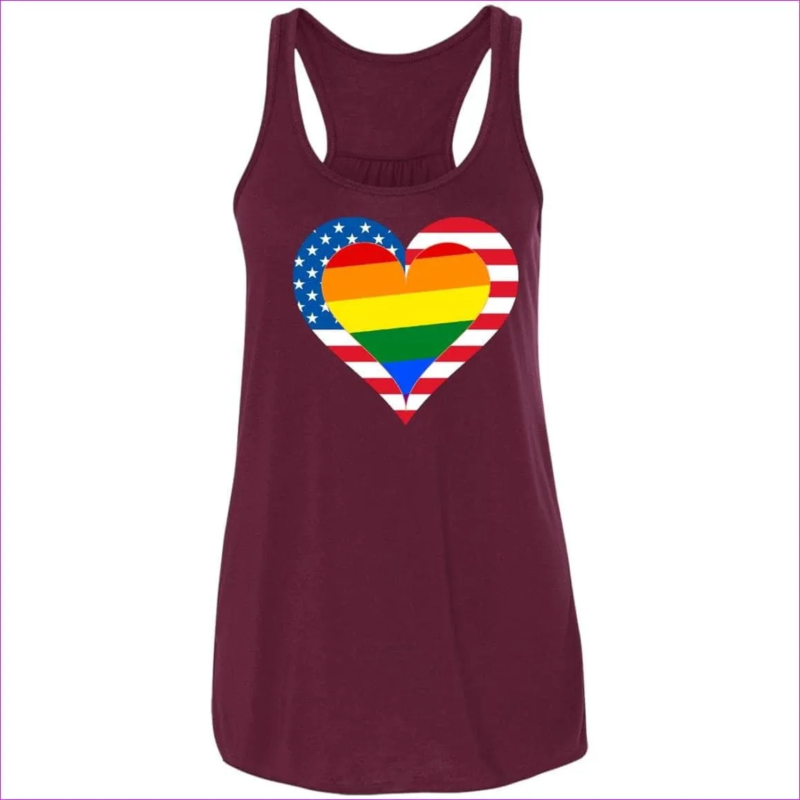 Country & Pride Love Flowy Racerback Tank