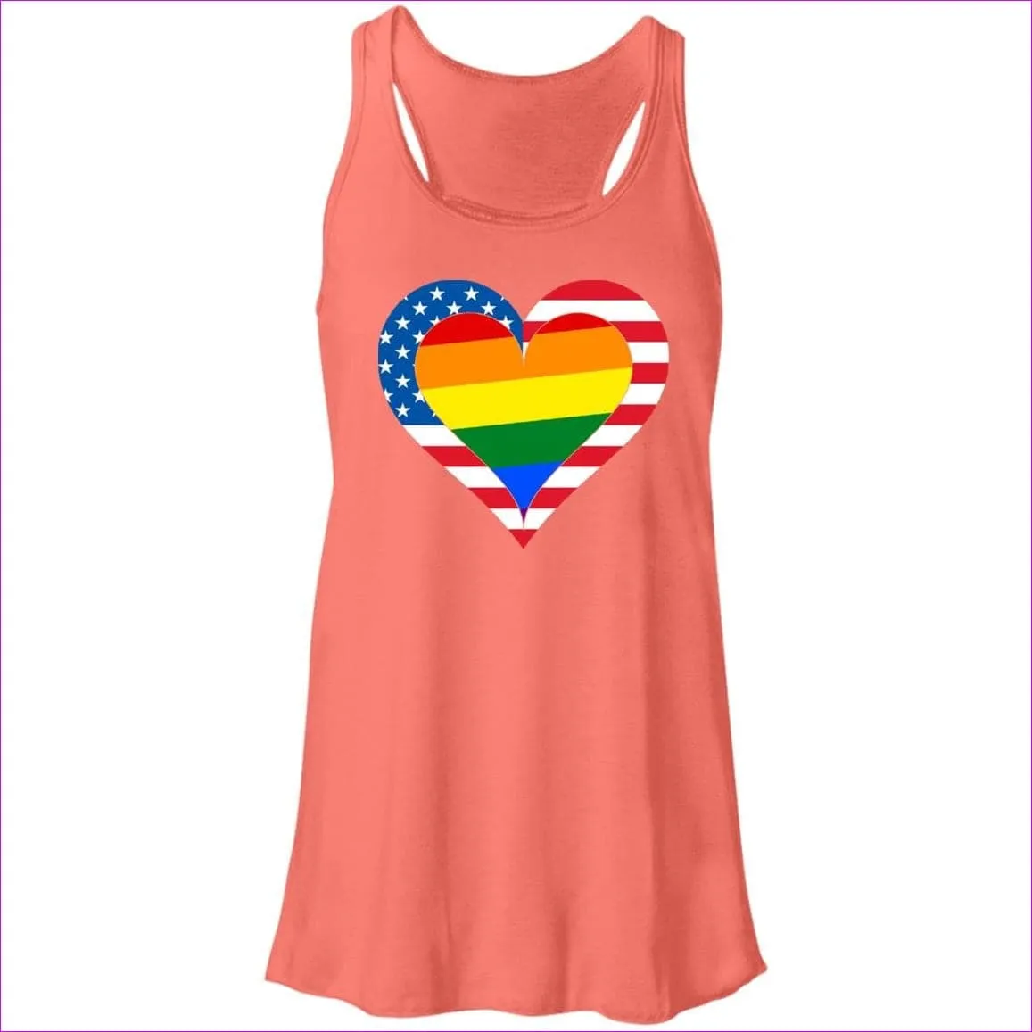 Country & Pride Love Flowy Racerback Tank