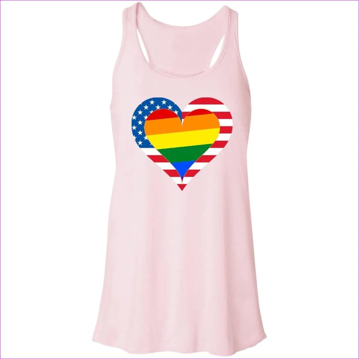Country & Pride Love Flowy Racerback Tank