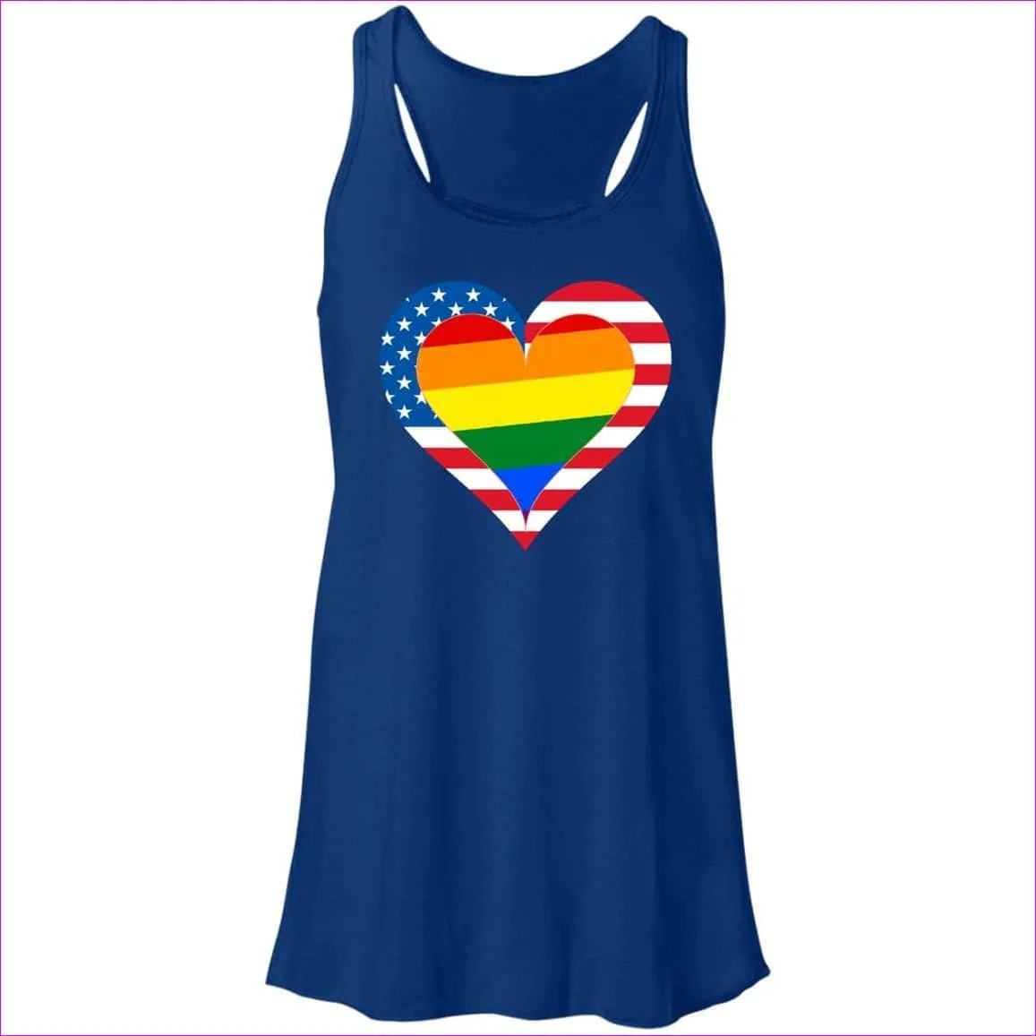 Country & Pride Love Flowy Racerback Tank