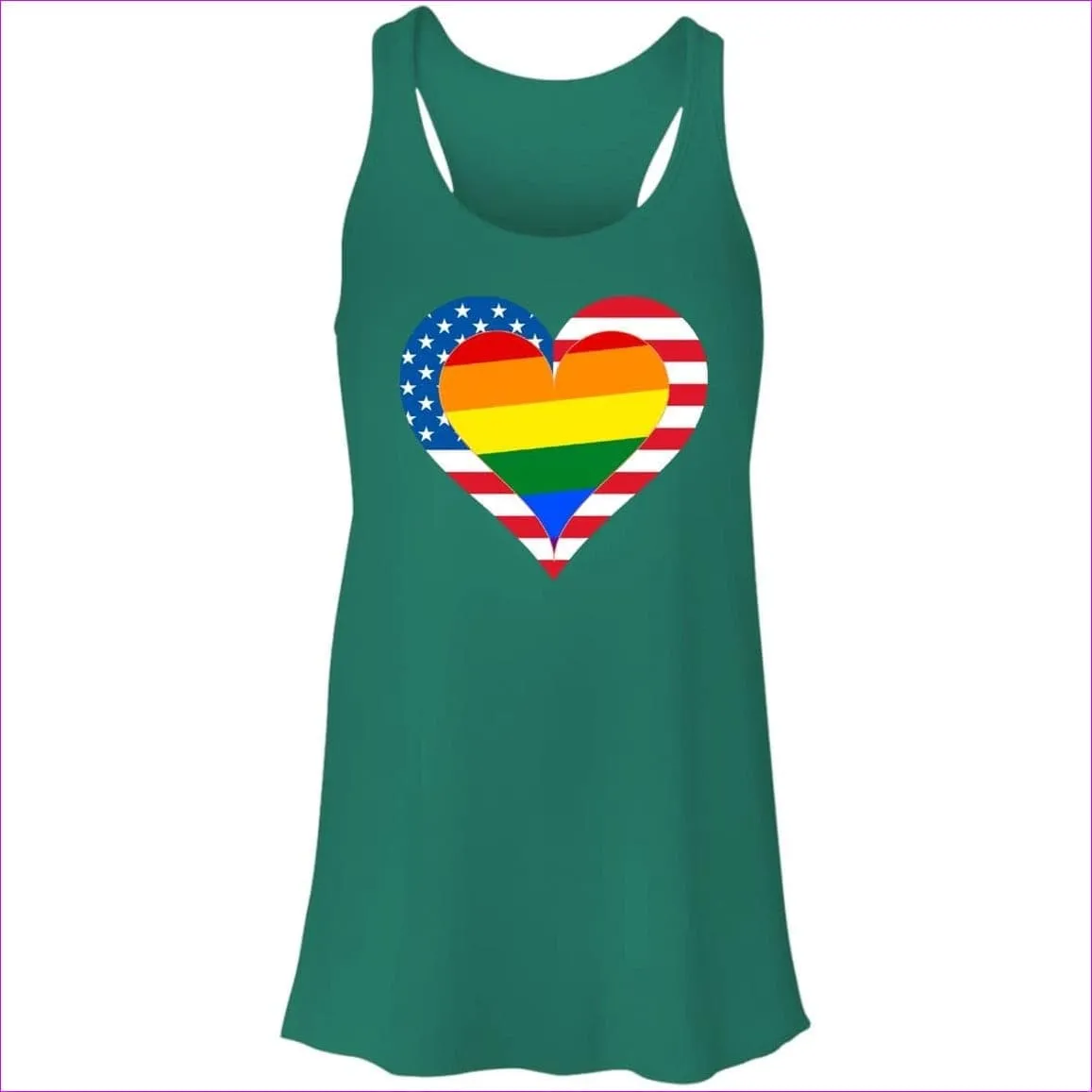 Country & Pride Love Flowy Racerback Tank