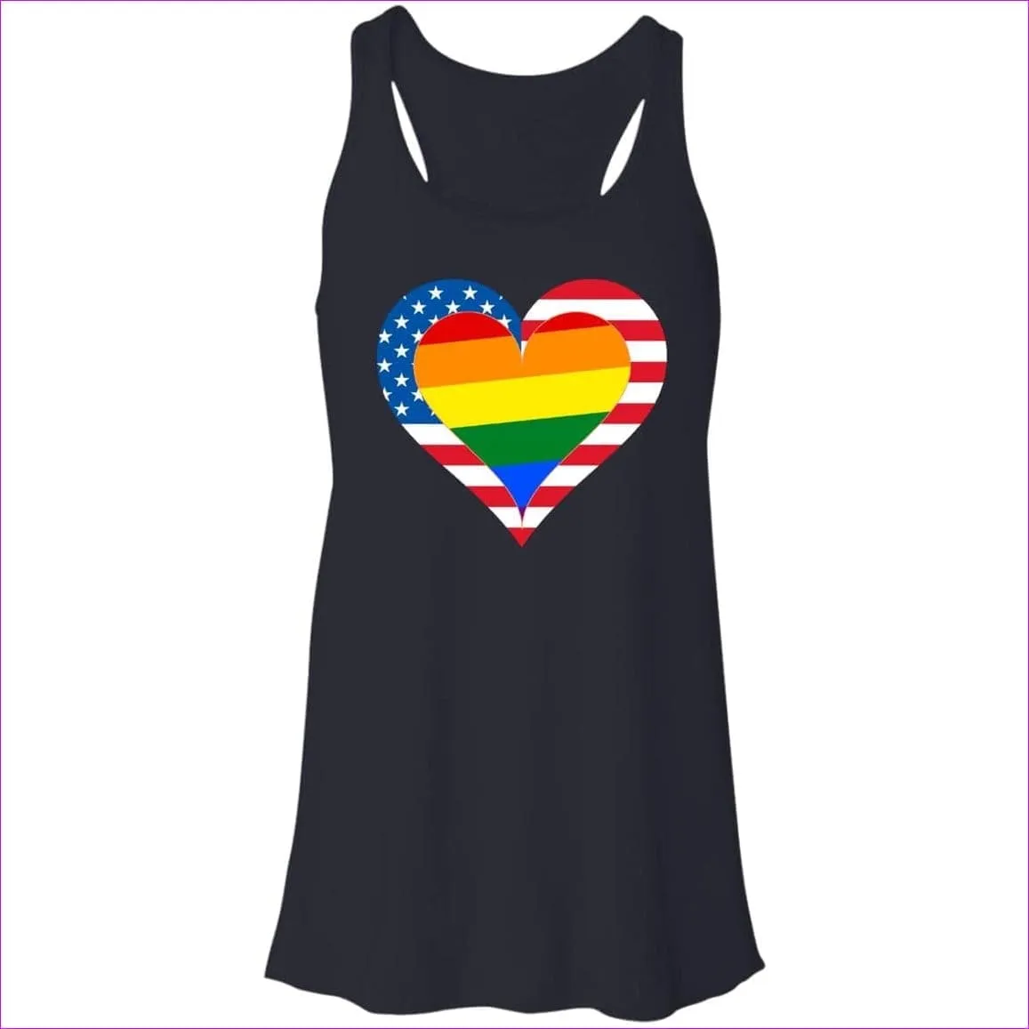 Country & Pride Love Flowy Racerback Tank