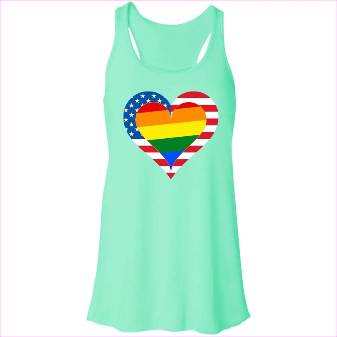 Country & Pride Love Flowy Racerback Tank