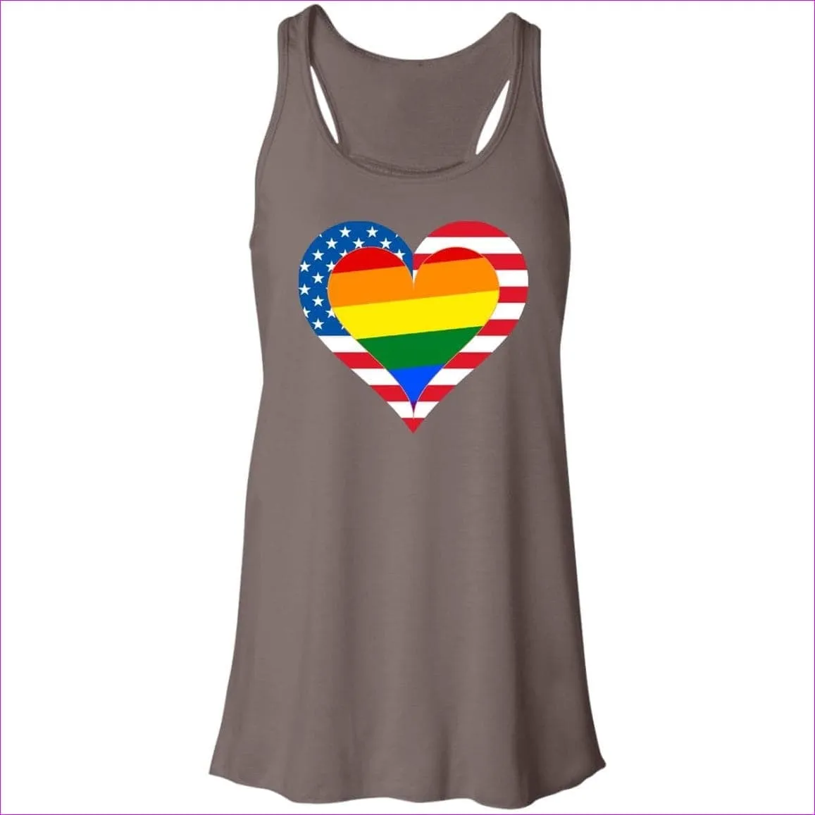 Country & Pride Love Flowy Racerback Tank