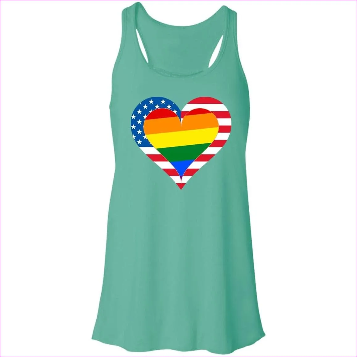 Country & Pride Love Flowy Racerback Tank