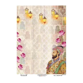 Dress My Craft Decopatch Rice Paper A3 - Lamps With Pink Floral*