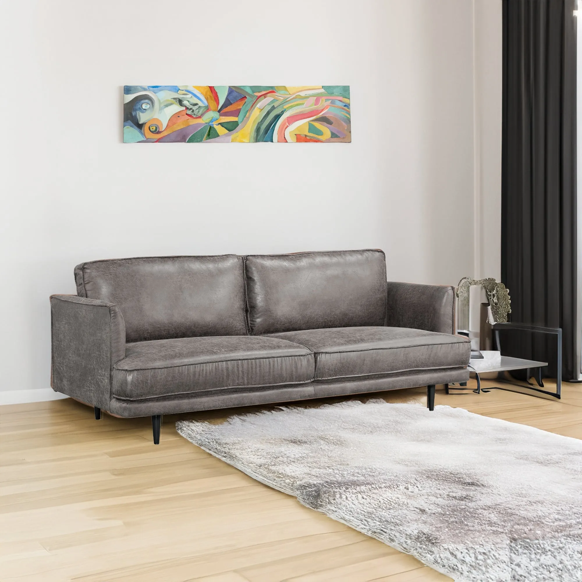 Durable Fabric 3 2 Seater Sofa Set, Cushion Seating, Grey