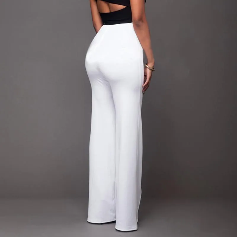 FashionSierra - Fashion Slim Button High Waist Women Flare Pants