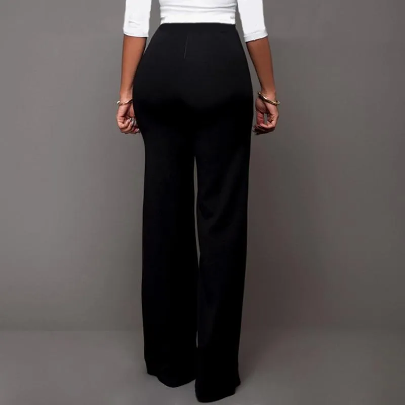 FashionSierra - Fashion Slim Button High Waist Women Flare Pants