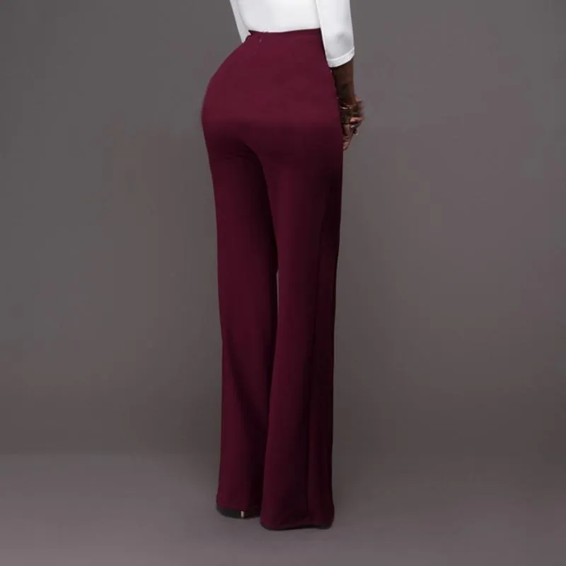 FashionSierra - Fashion Slim Button High Waist Women Flare Pants
