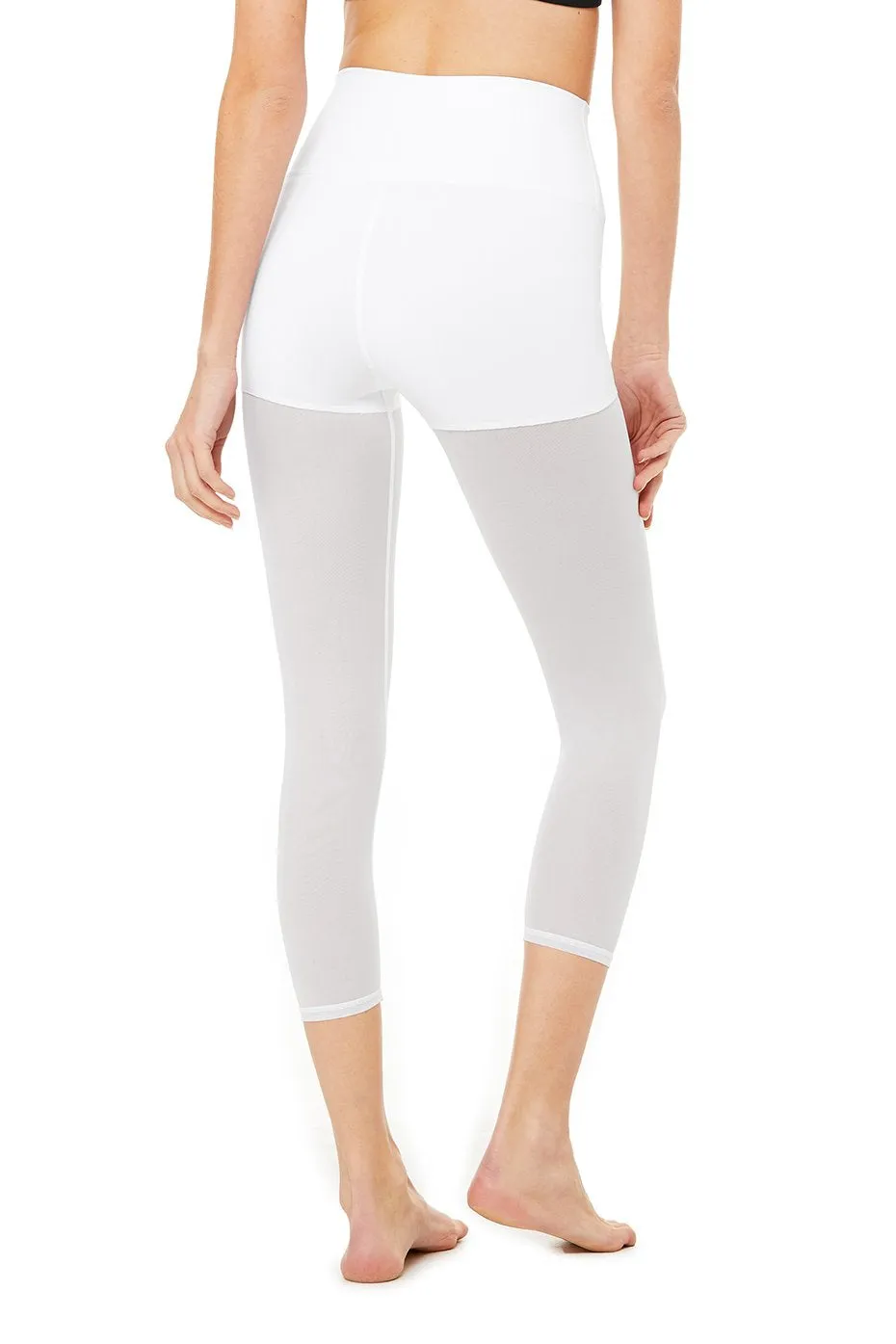 High-Waist Sheer Capri