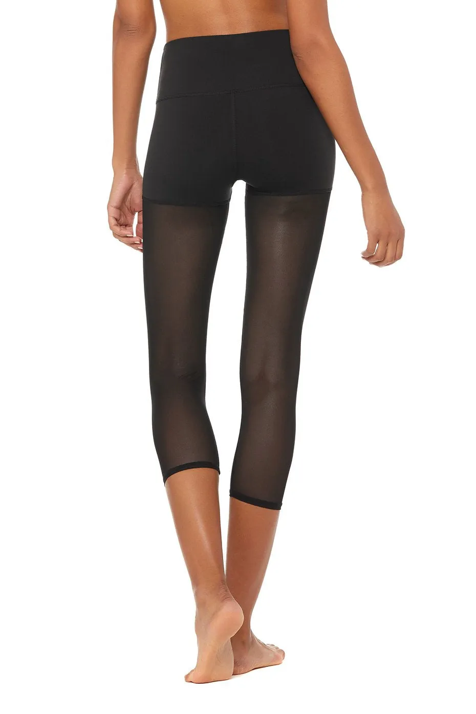 High-Waist Sheer Capri