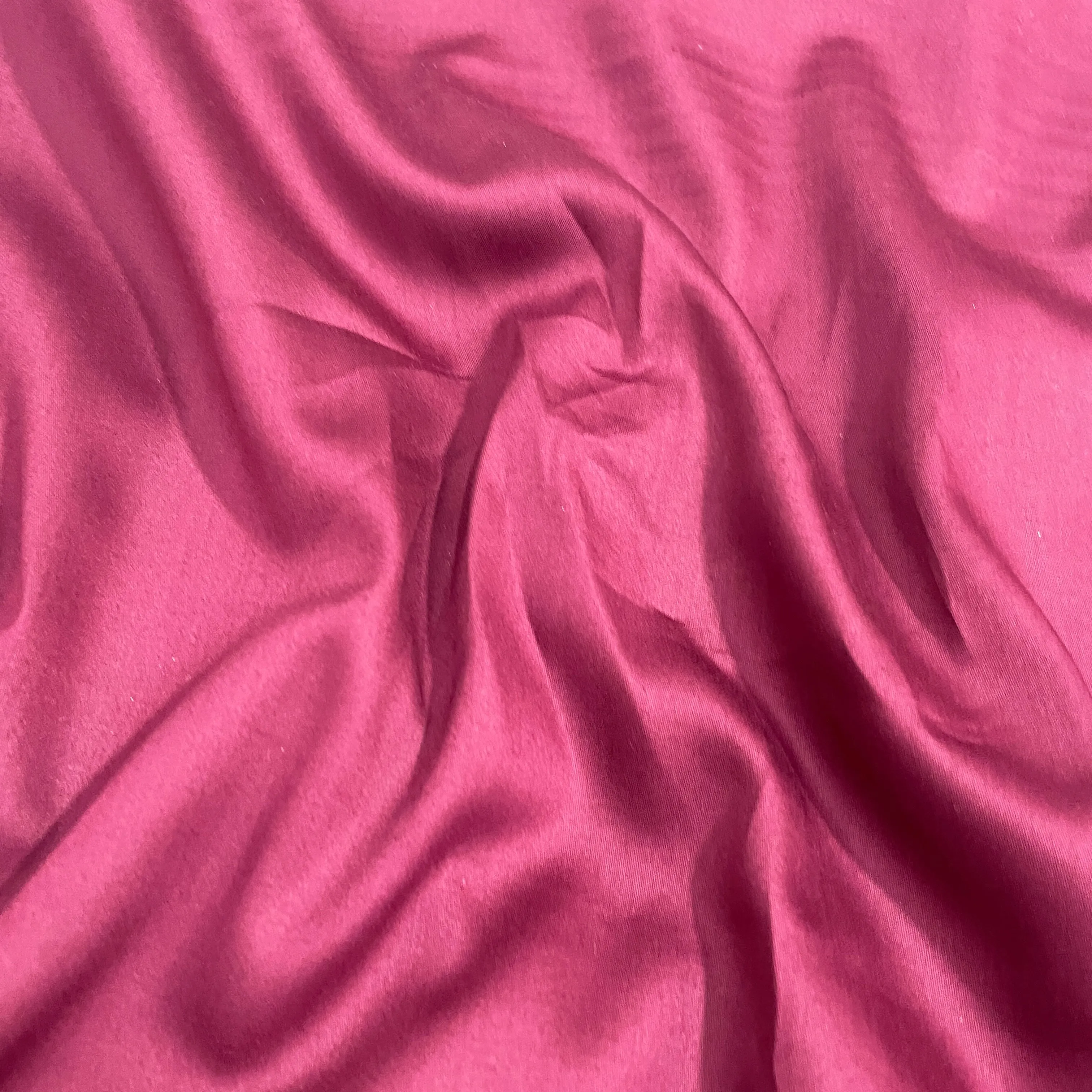 Jam Purple Solid Cotton Satin Fabric