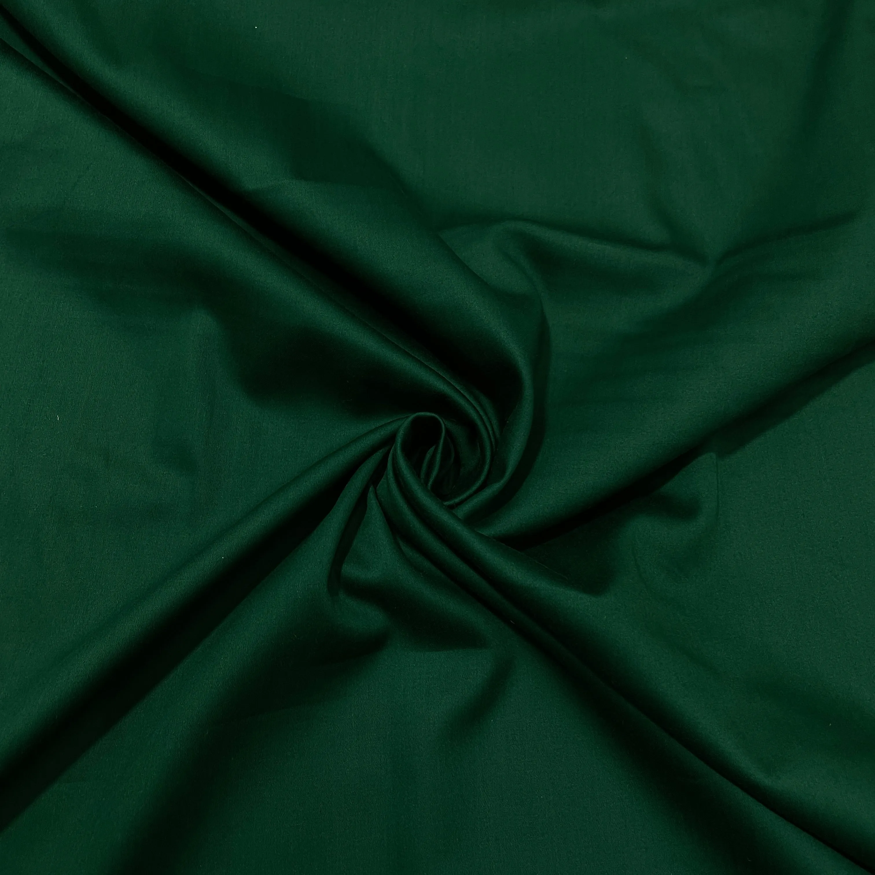 Jungle Green Solid Cotton Satin Fabric