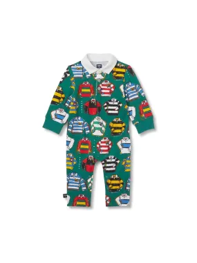 Kids Boy's Graphic Printed Jumpsuit,Green