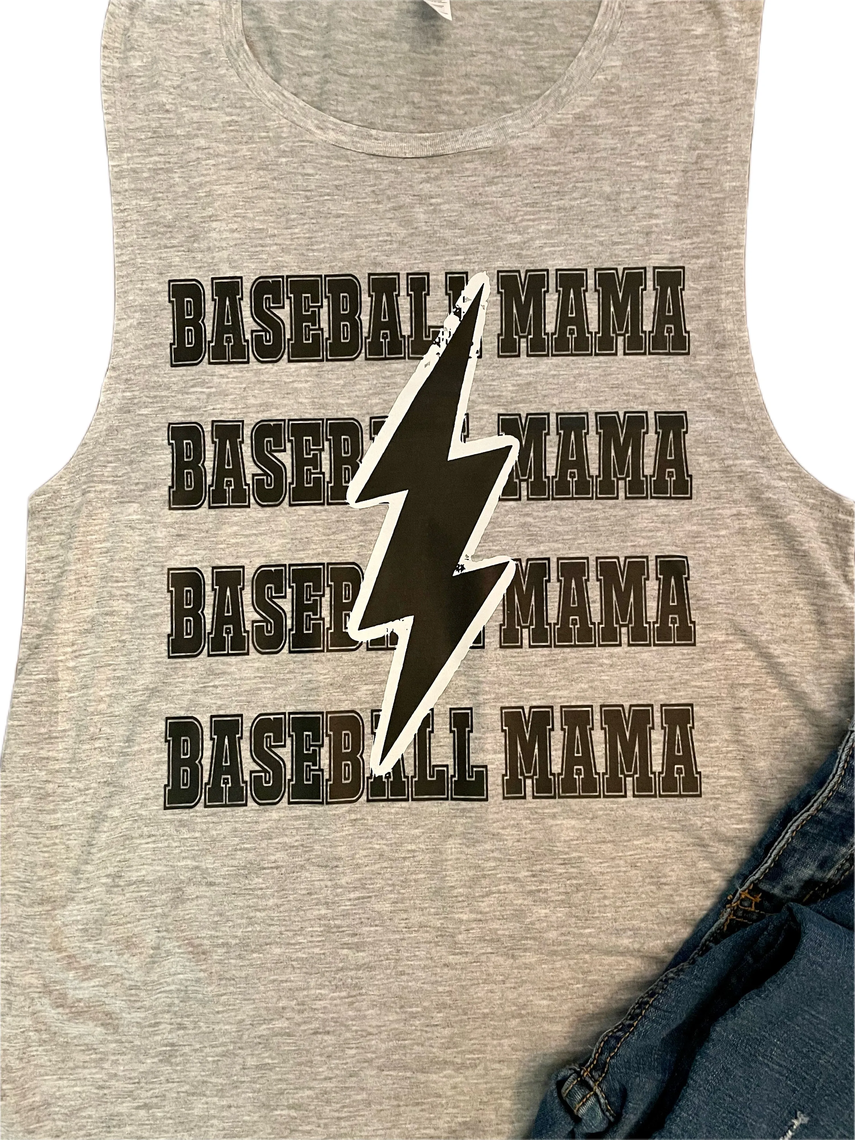 Lightening Baseball Mama Tank