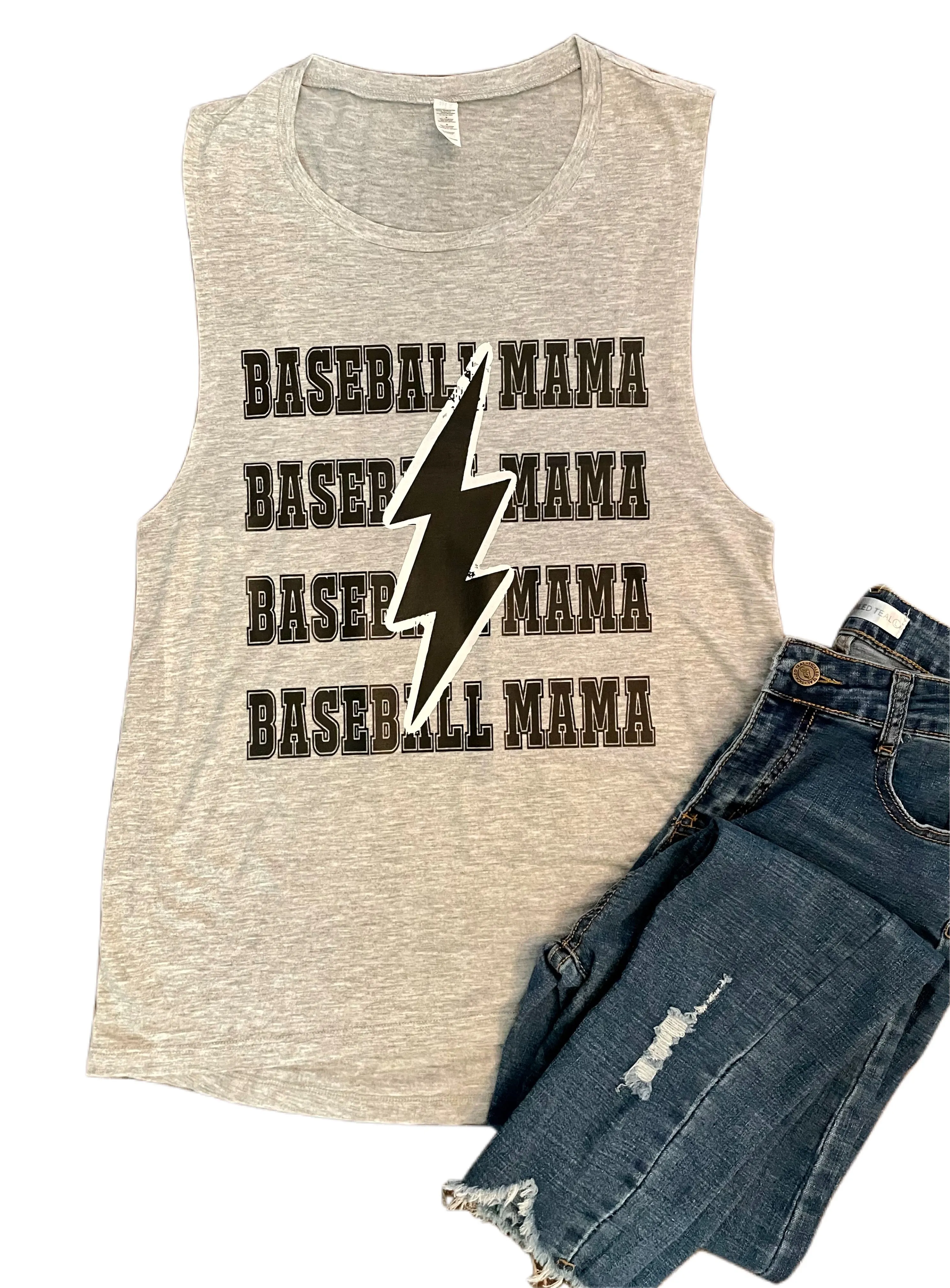 Lightening Baseball Mama Tank