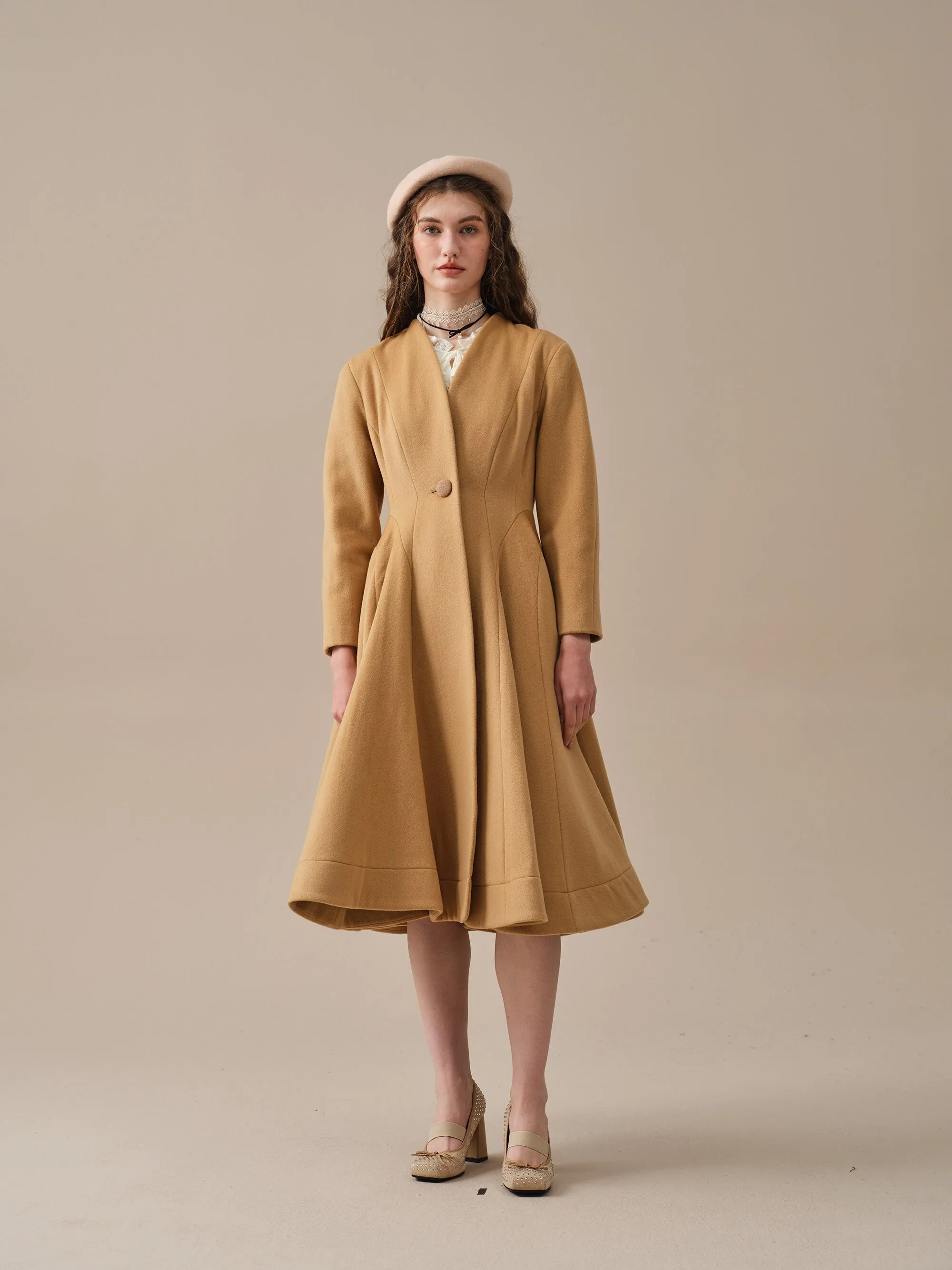 LITTLE WOMEN 22 | WOOL COAT IN GoldenRod