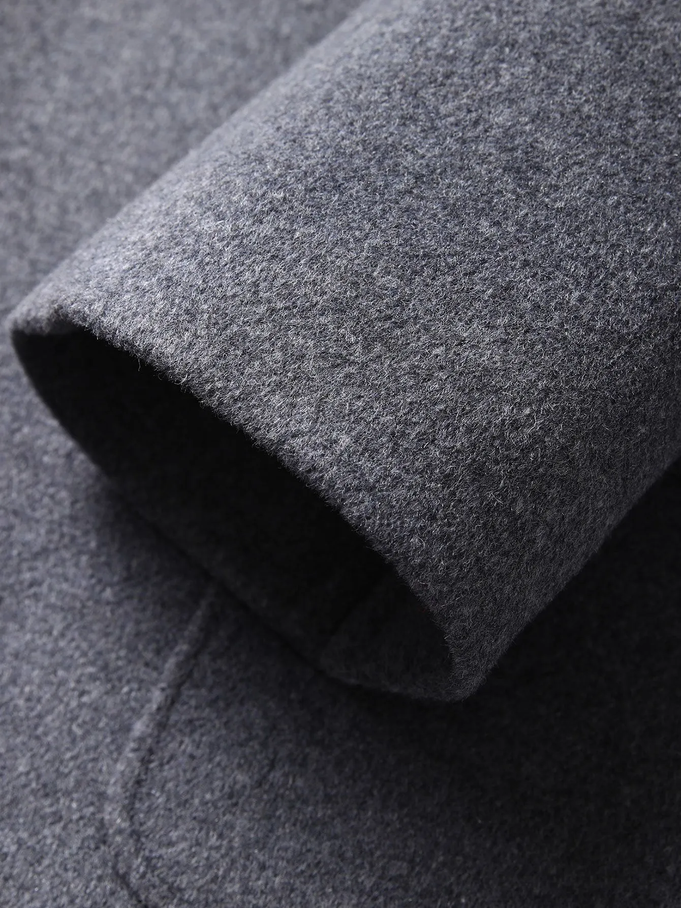 Long Line Wool Blended Overcoat