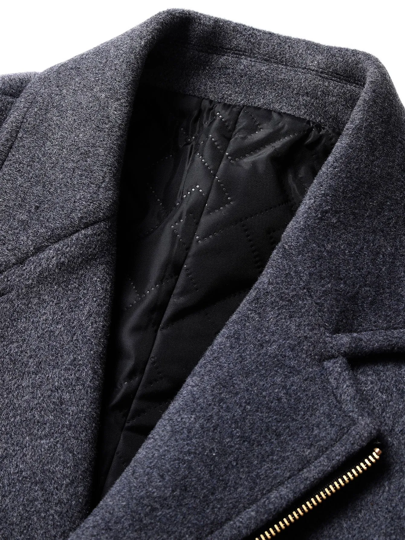 Long Line Wool Blended Overcoat
