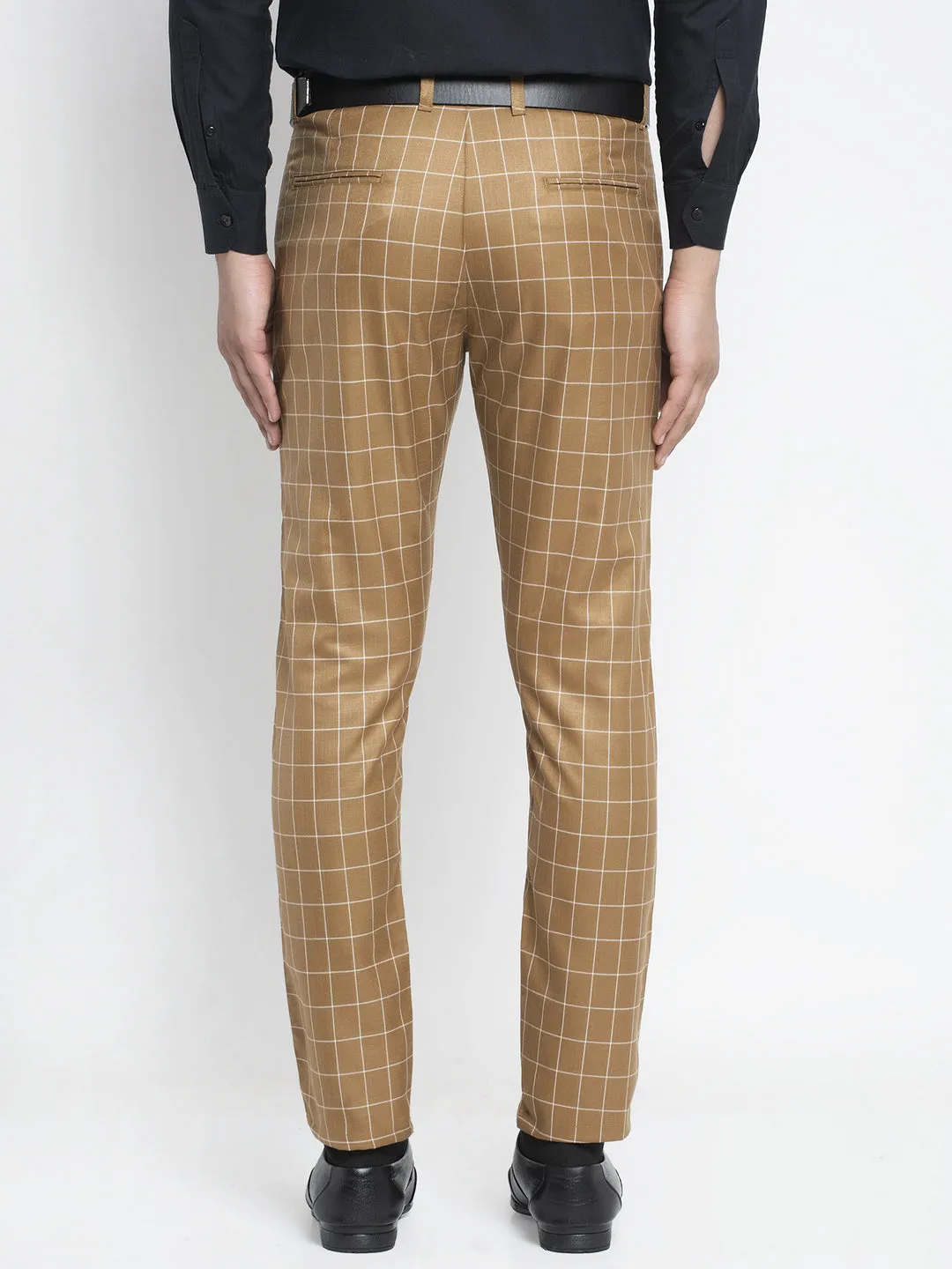Men's Brown Formal Trousers ( FGP 260Brown ) - Jainish