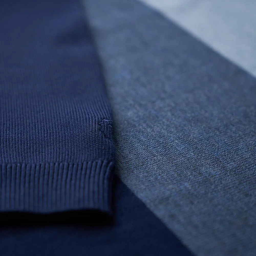 Mens Merino Block Stripe Sweater (Navy/Denim/Sky)