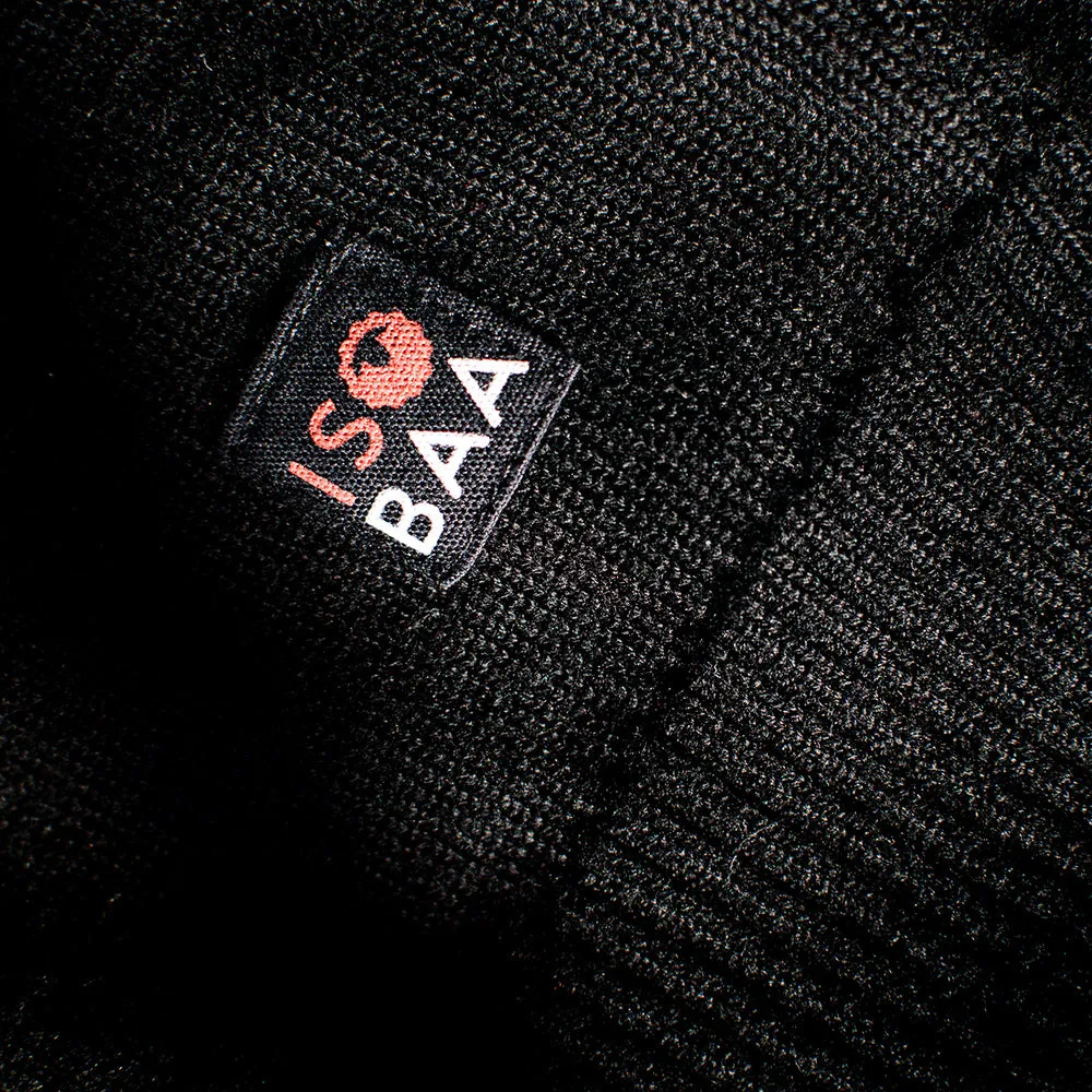 Mens Merino Crew Sweater (Black/Charcoal)