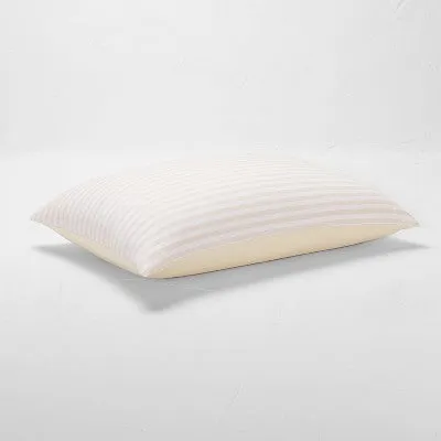 New - King Heavyweight Linen Blend Stripe Pillow Sham Natural - Casaluna