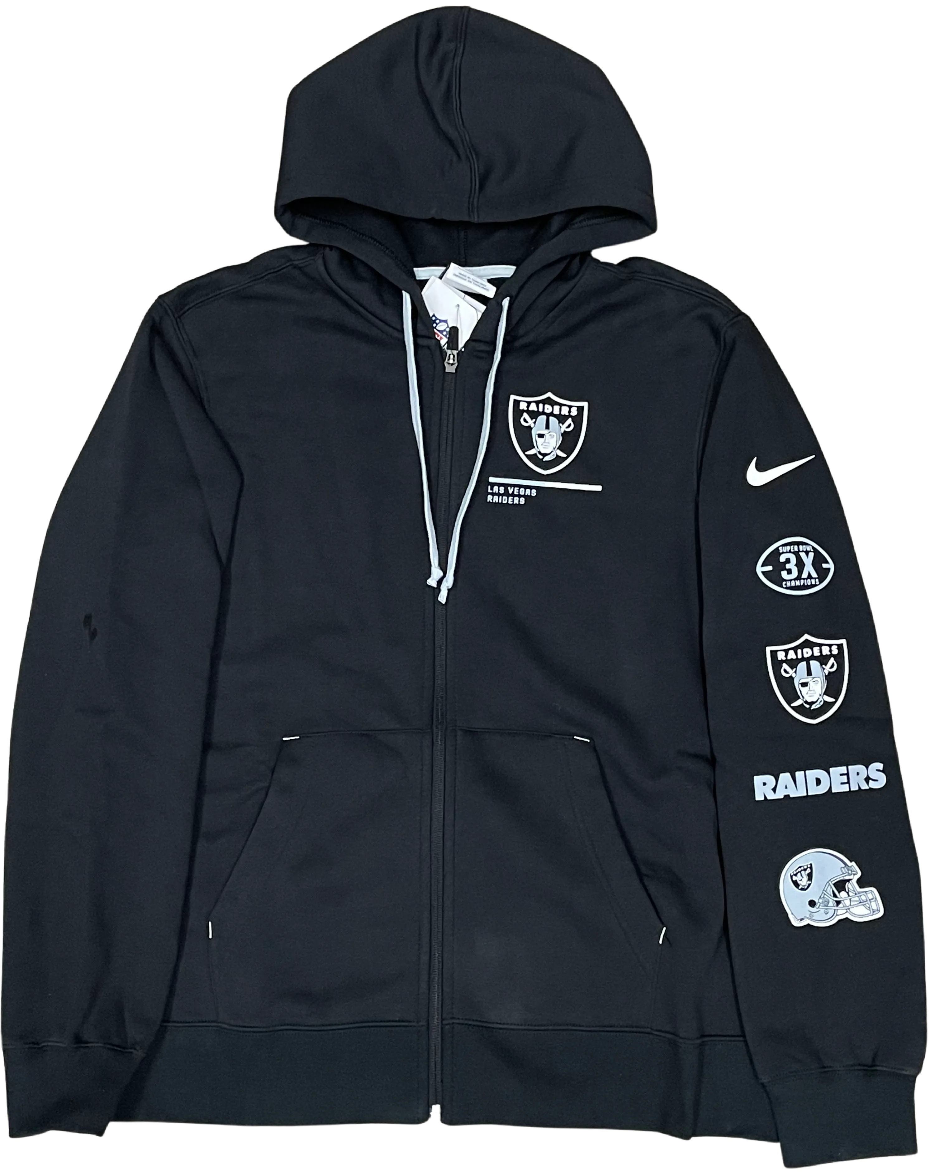 Nike Men's Las Vegas Raiders NFL Field Sudadera Full-Zip Hoody - black