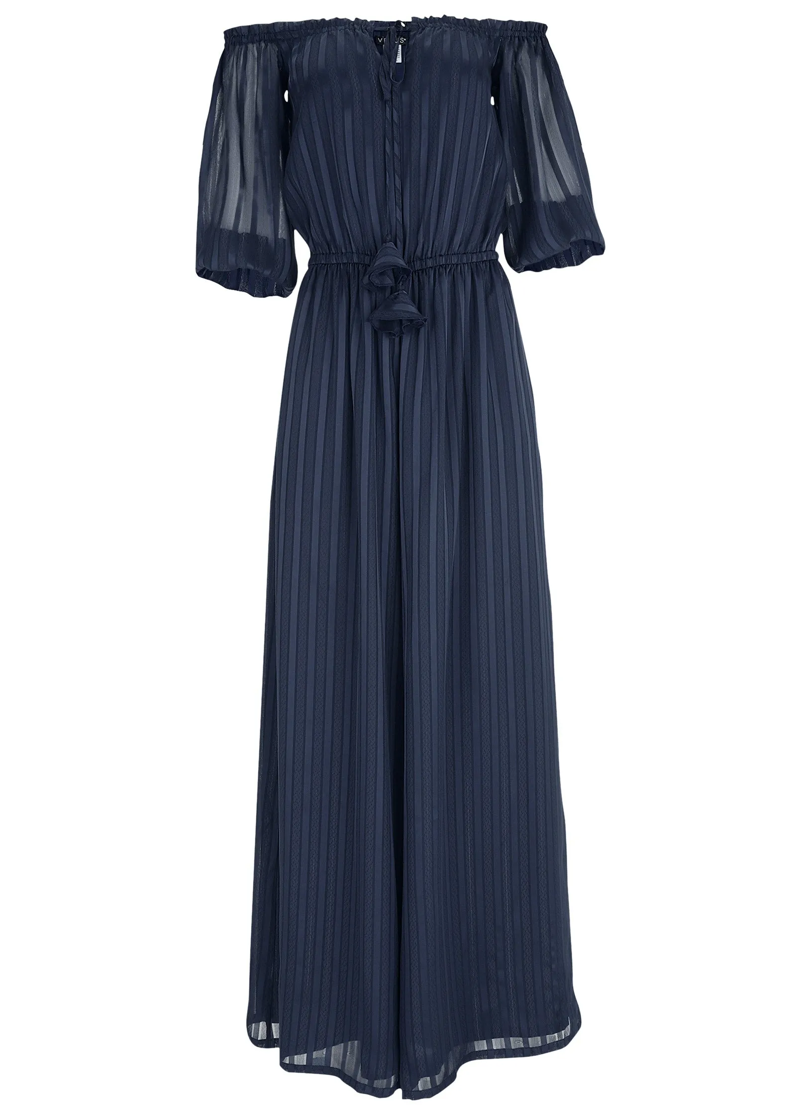 Off-The-Shoulder Jumpsuit - Navy
