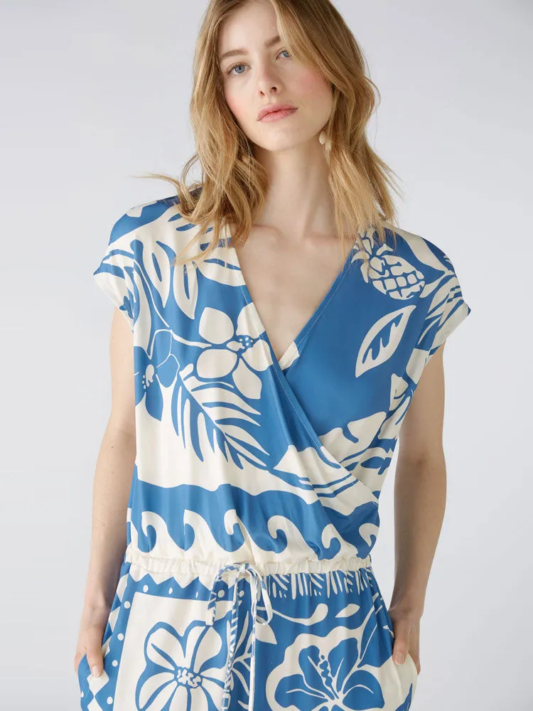 Oui Jumpsuit Blue & White