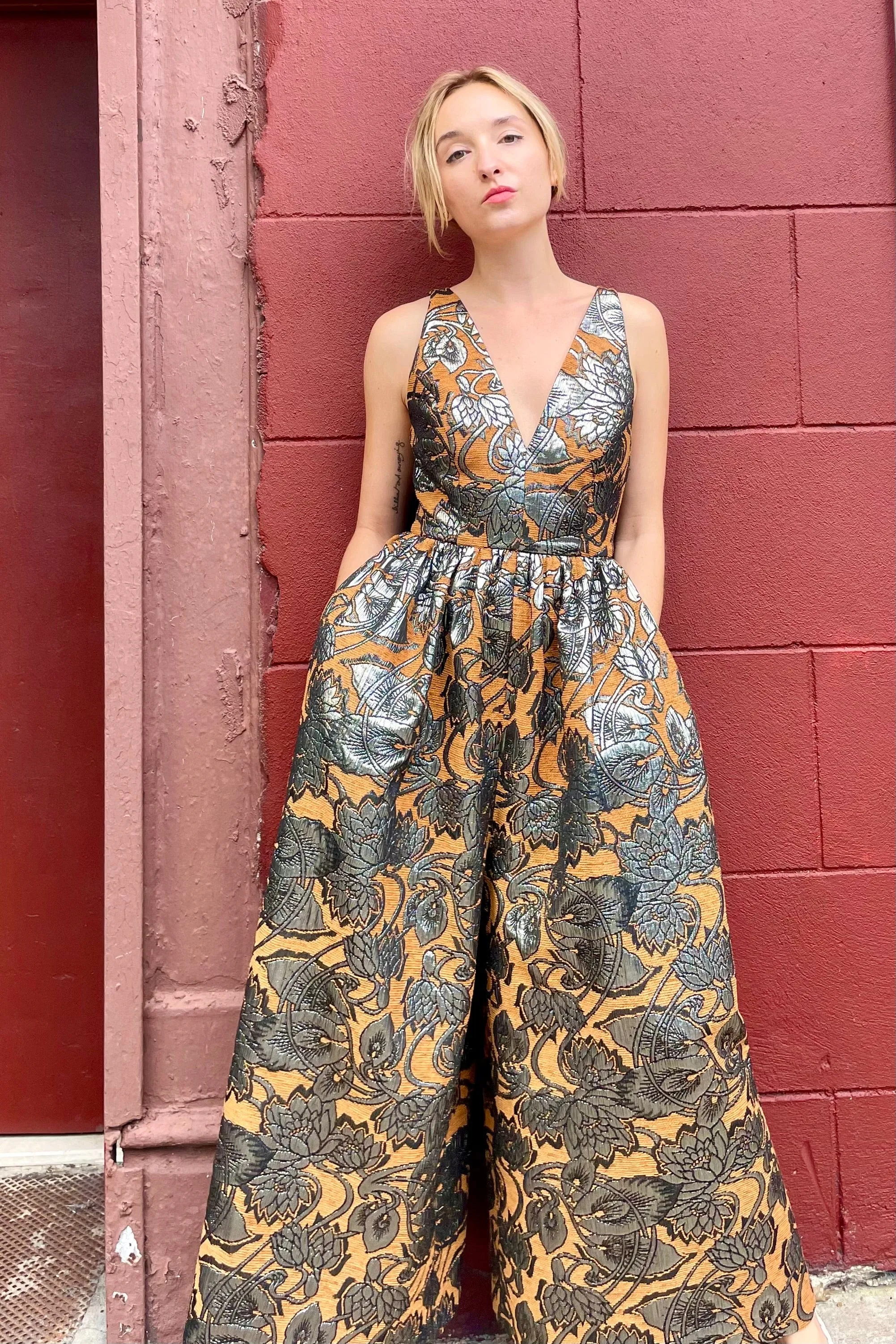 Quynh Jumpsuit in Brocade