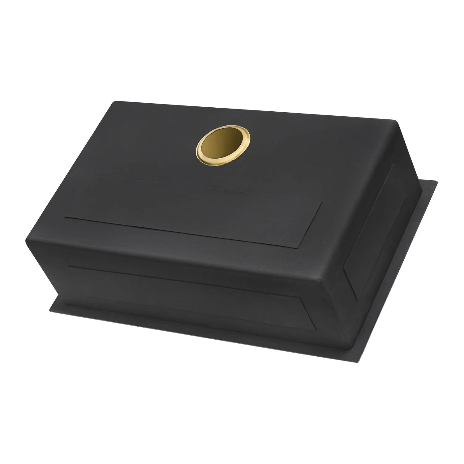 Ruvati 33-inch Undermount Satin Brass Matte Gold Stainless Steel Kitchen Sink 16 Gauge Single Bowl – RVH6433GG