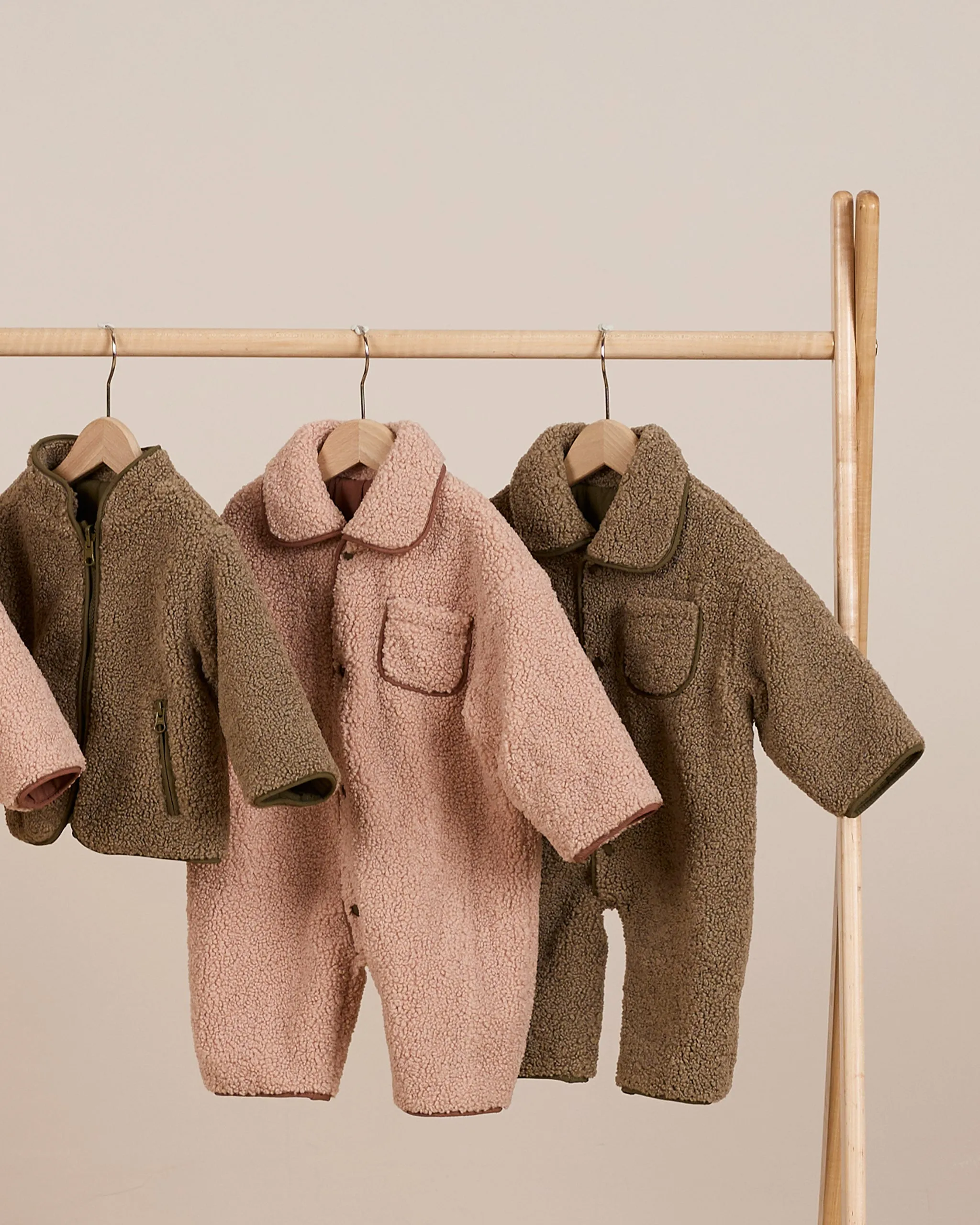 Shearling Jumpsuit || Blush