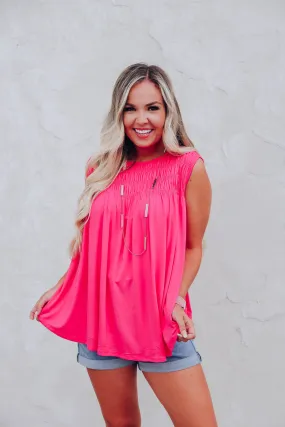 Tate Smocked Blouse - Pink