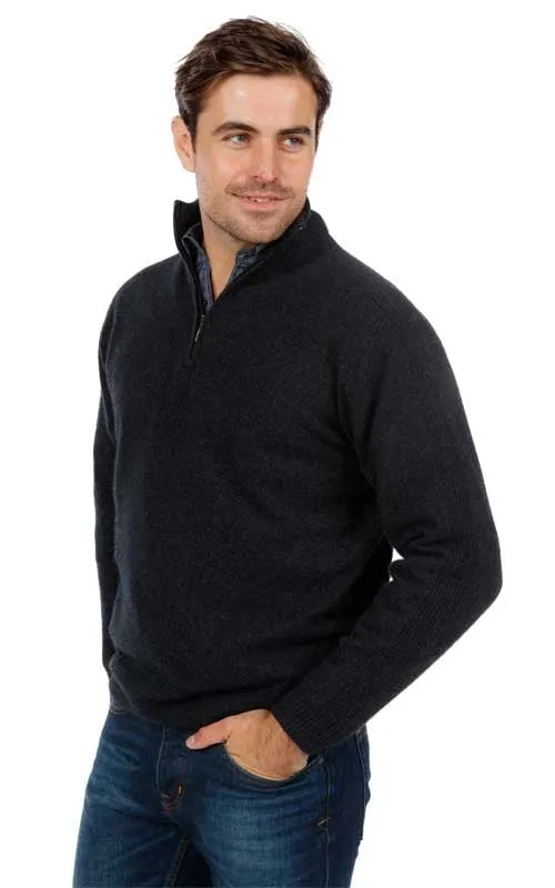 Textured Half Zip Sweater