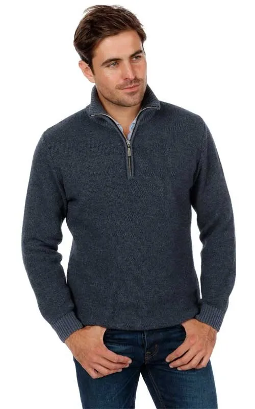 Textured Half Zip Sweater