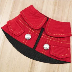 Unisex Red Denim Cape - Blaze