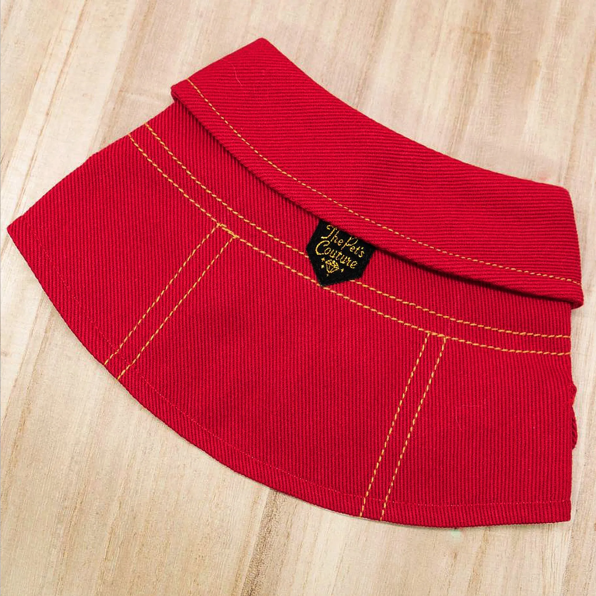 Unisex Red Denim Cape - Blaze