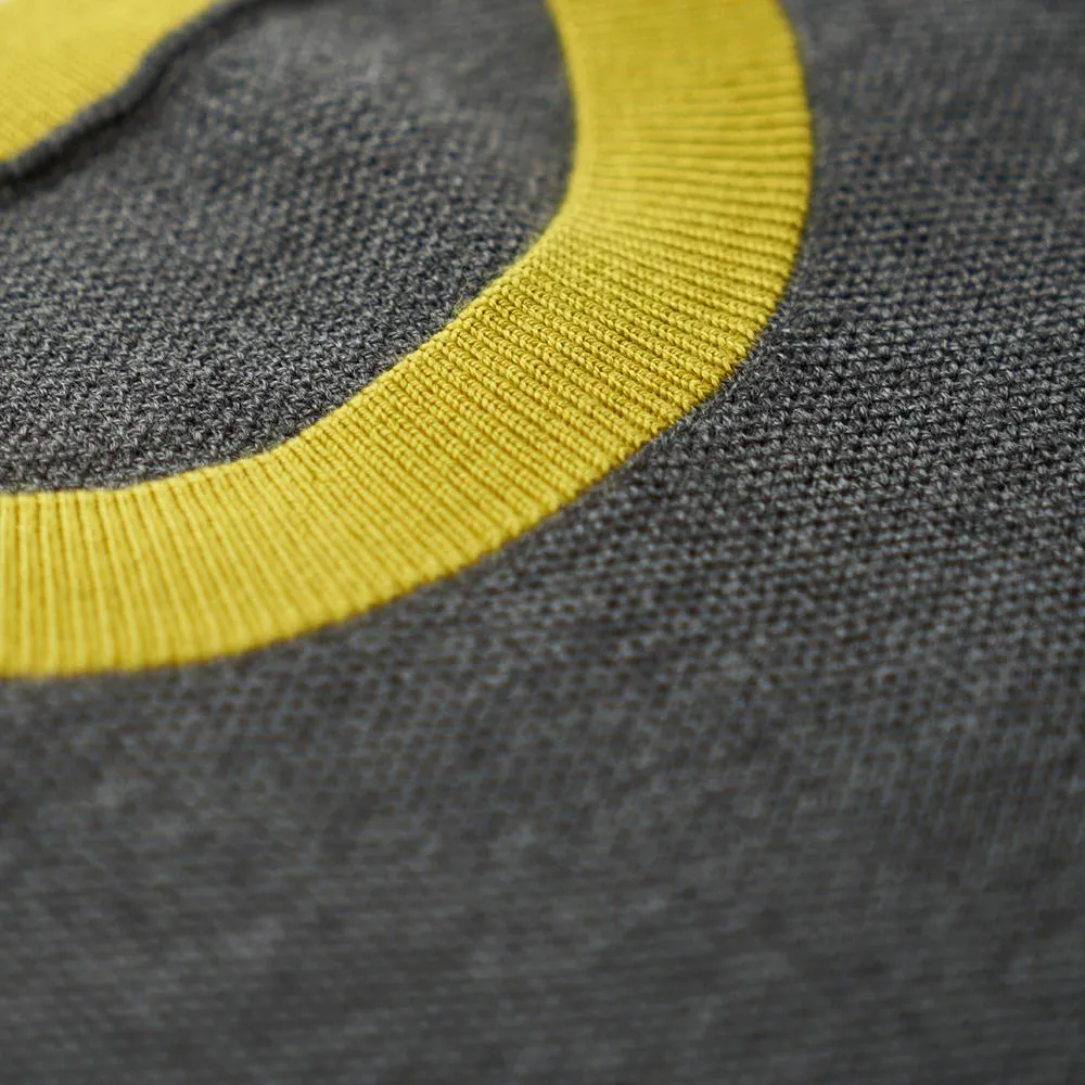 Womens Merino Honeycomb Sweater (Smoke/Lime)